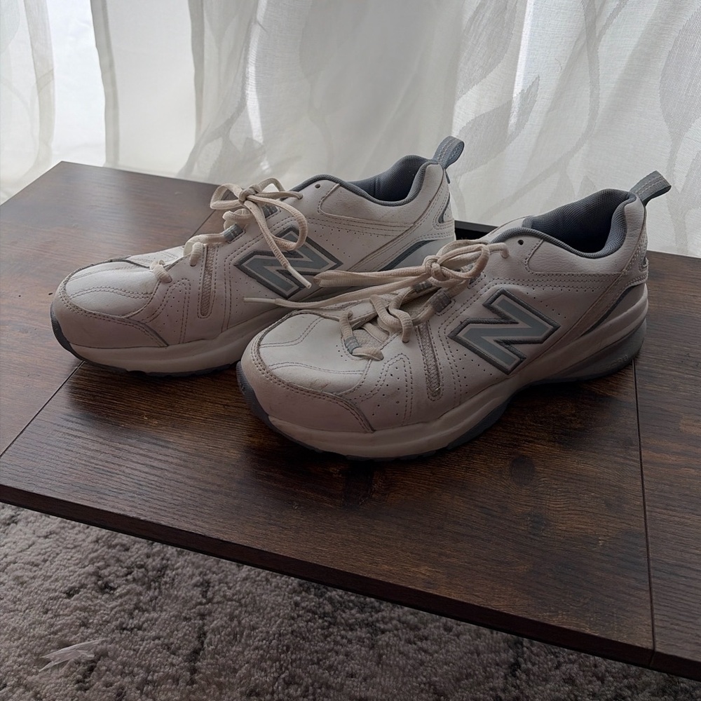 New Balance Women's Cream and Gray Sneakers